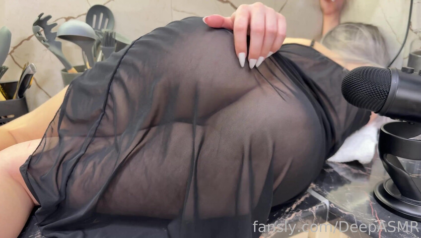 Deep ASMR - Full ASMR- Transparent Dress, Scratching & Kisses (No Panties)