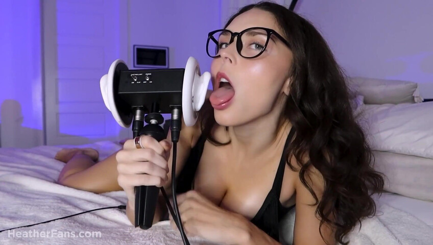 HeatheredEffect - ASMR | Ear Eating Black Top With Skirt On Bed