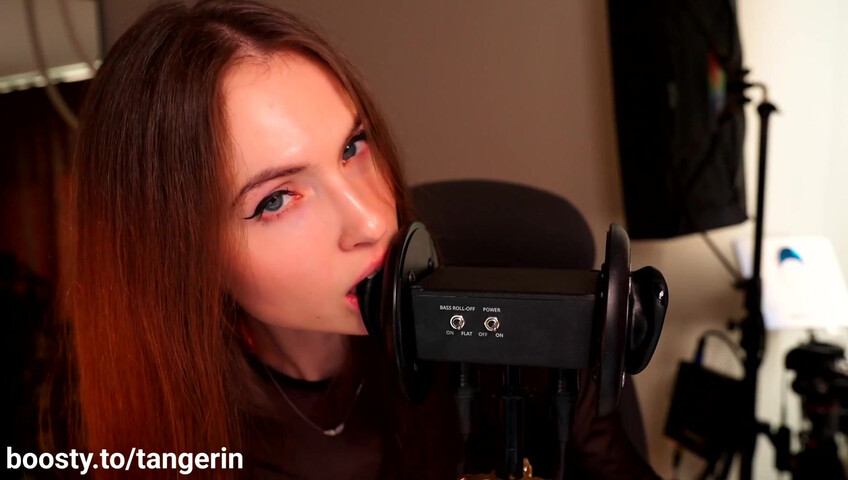 Tangerin ASMR - 7 Sep 2025 - Ear Licking Aggressive No Hands Close & Slow Ear Lipping