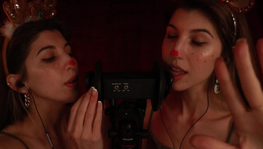 FrivolousFox ASMR - 26 December 2025 - Twin Reindeer Ear Eating ~ ASMR