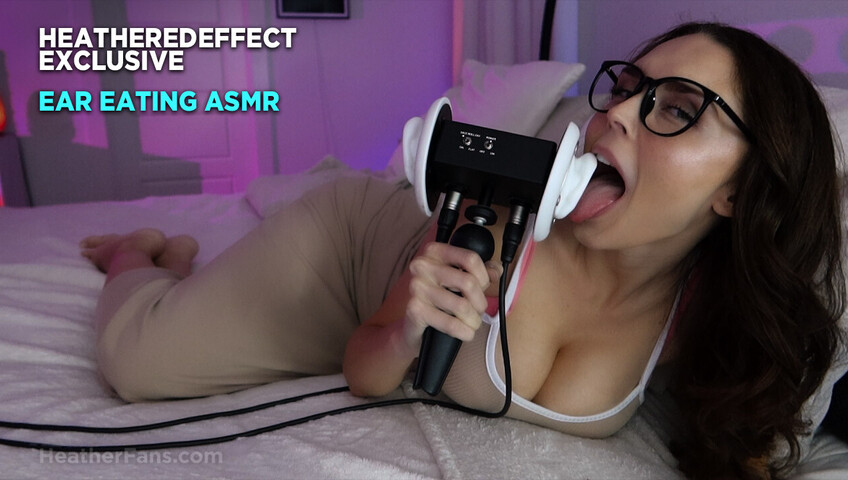 HeatheredEffect - Ear Eating ASMR | Laying in Bed, Tan Dress