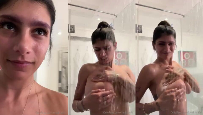 Mia Khalifa - Quick Shower & Boobs Massage
