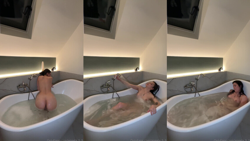 angela_5 - Solo Fingering at Bathtub