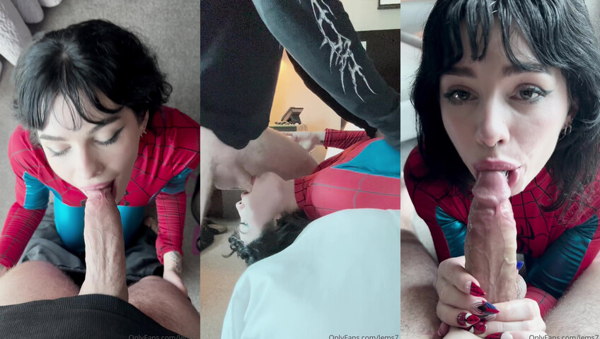 Lems7 | Emily Oram - Spider Girl Deepthroat Blowjob