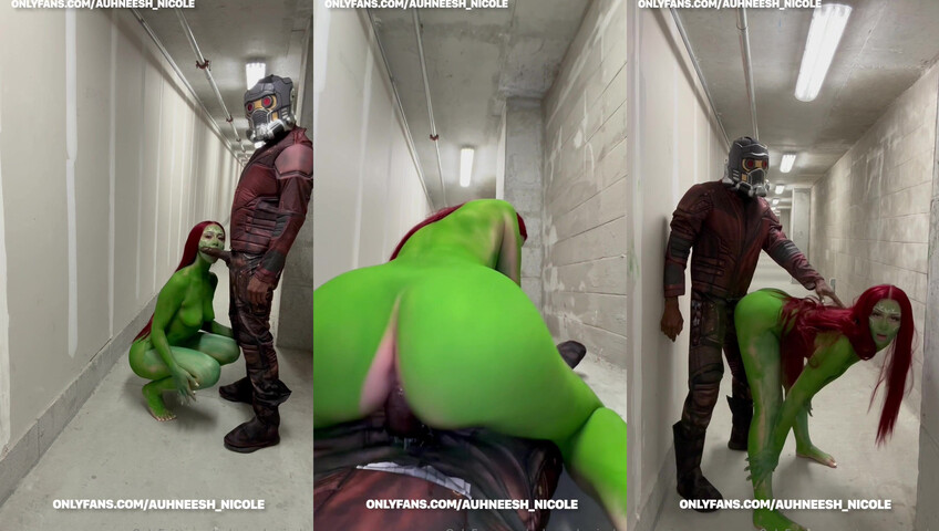 Auhneesh Nicole - Guardians of the Galaxy XXX Parody Gamora Sex Tape